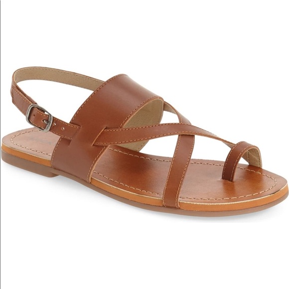 Lucky Brand Shoes - NWOT Lucky Brand Ellsona Sandals Brown Leather 10